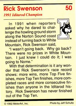 1992 MotorArt Iditarod Sled Dog Race #50 1991 Champion Back